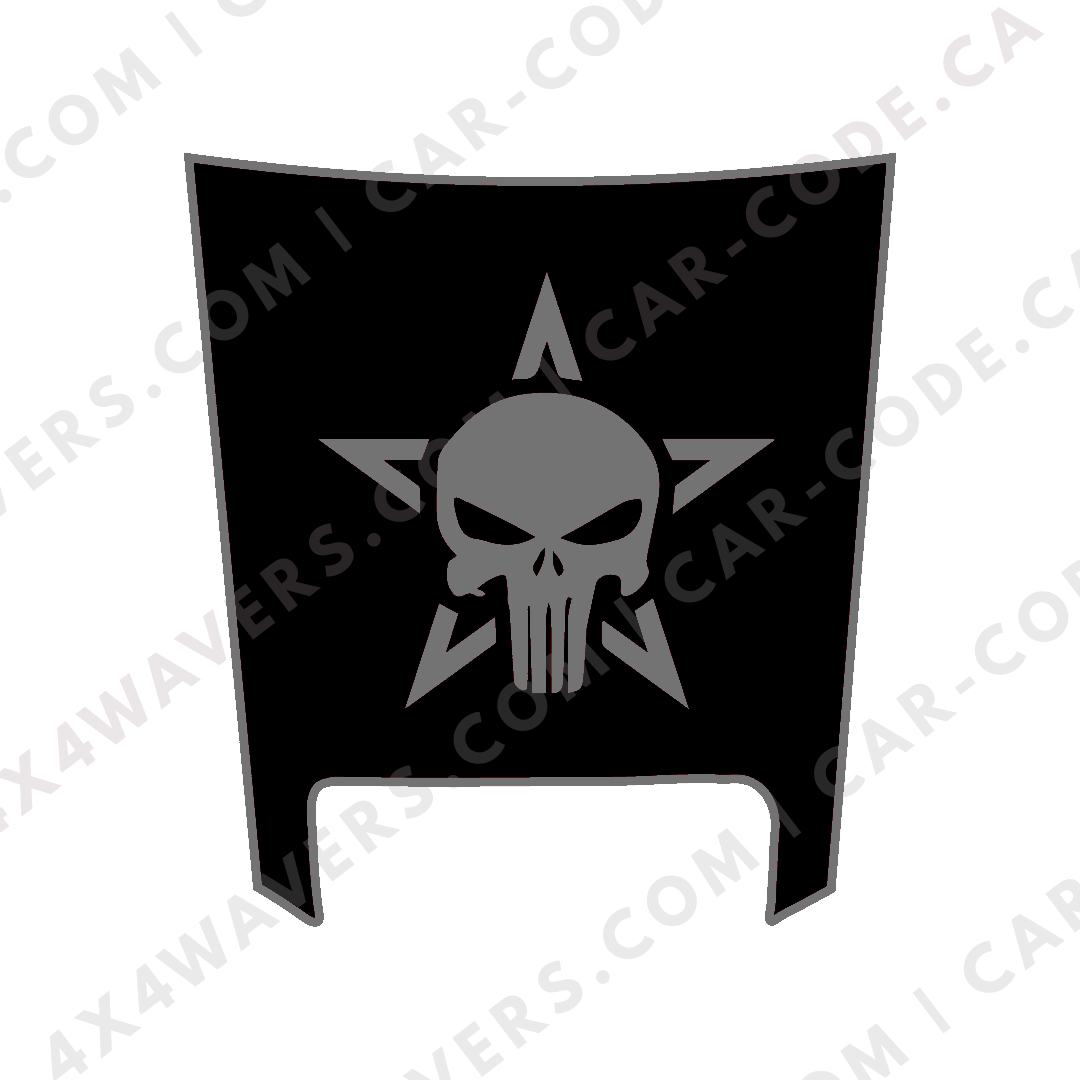 Hood Panel Decal/Sticker - Star Style Graphic Kit - For Ram 1500 2019-2024 TRX - Premium Vinyl