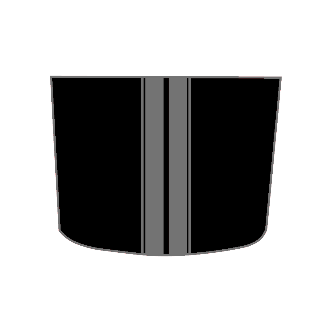 Hood Panel Decal/Sticker - Racing Stripes Graphic Kit - For Chevrolet Silverado 2019-2024 - Premium Vinyl