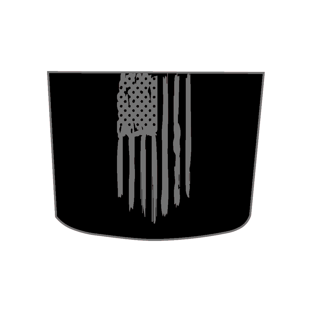 Hood Panel Decal/Sticker - USA Flag Graphic Kit - For Chevrolet Silverado 2019-2024 - Premium Vinyl