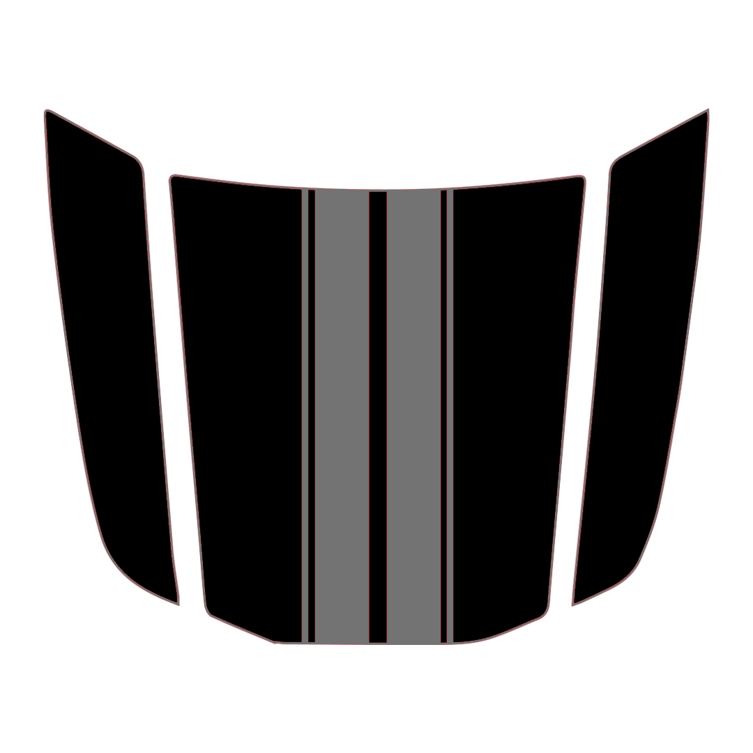 Hood Panel Decal/Sticker - Racing Stripes Graphic Kit - For Toyota 4Runner 2014-2024 - Premium Vinyl