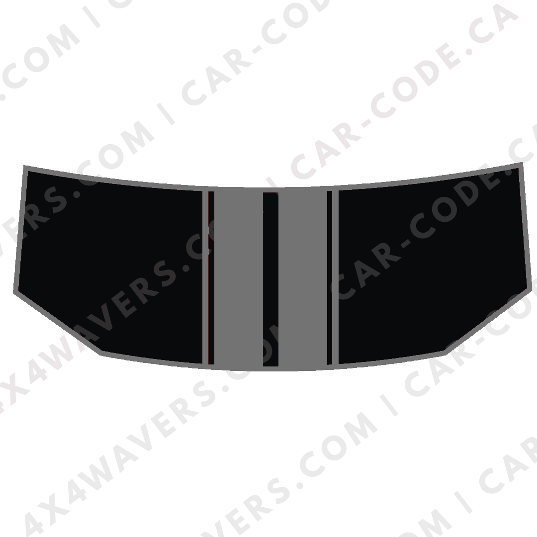 Hood Panel Decal/Sticker - Racing Stripes Graphic Kit - For Tesla Cybertruck - Premium Vinyl