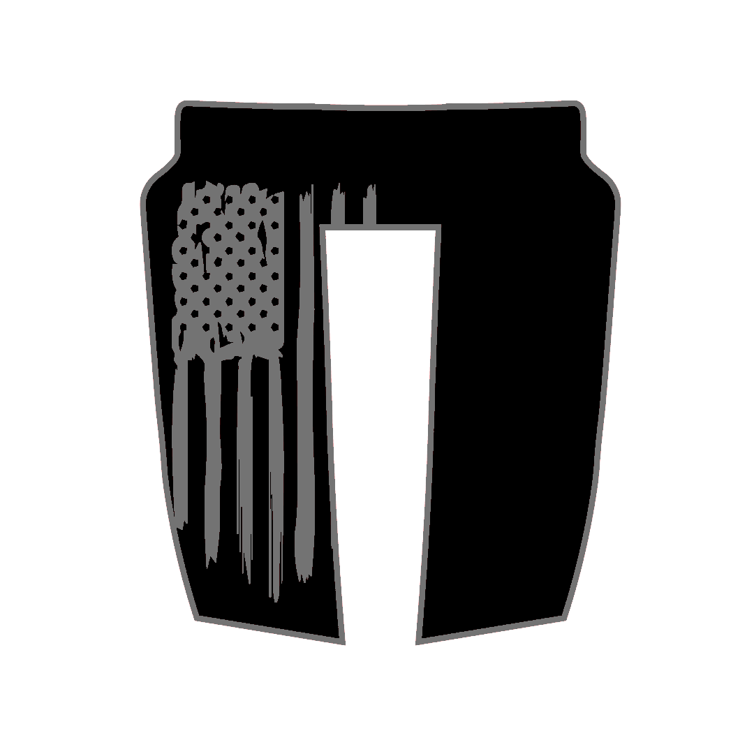 Hood Panel Decal/Sticker - USA flag Graphic Kit - For Ram 1500 2019-2025 Rebel - Premium Vinyl