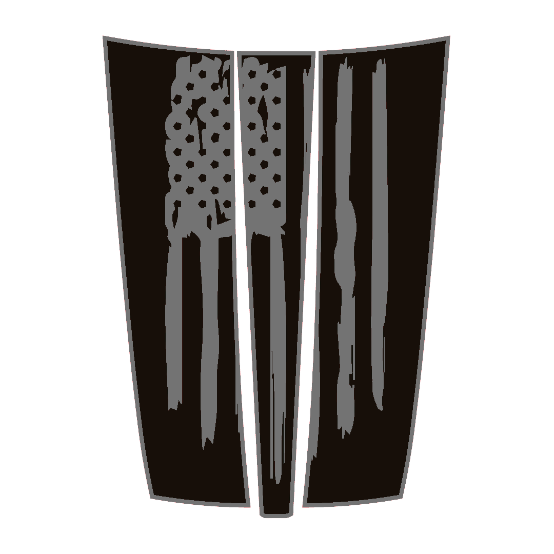 Hood Panel Decal/Sticker - USA flag Graphic Kit - For Ram 1500 2019-2025 - Premium Vinyl