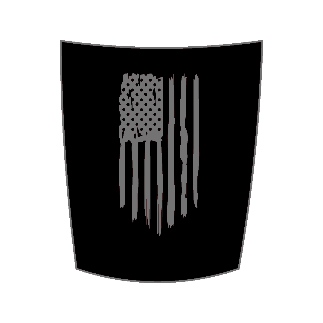 Hood Panel Decal/Sticker - USA Flag Graphic Kit - For Chevrolet Silverado 2019-2024 - Premium Vinyl