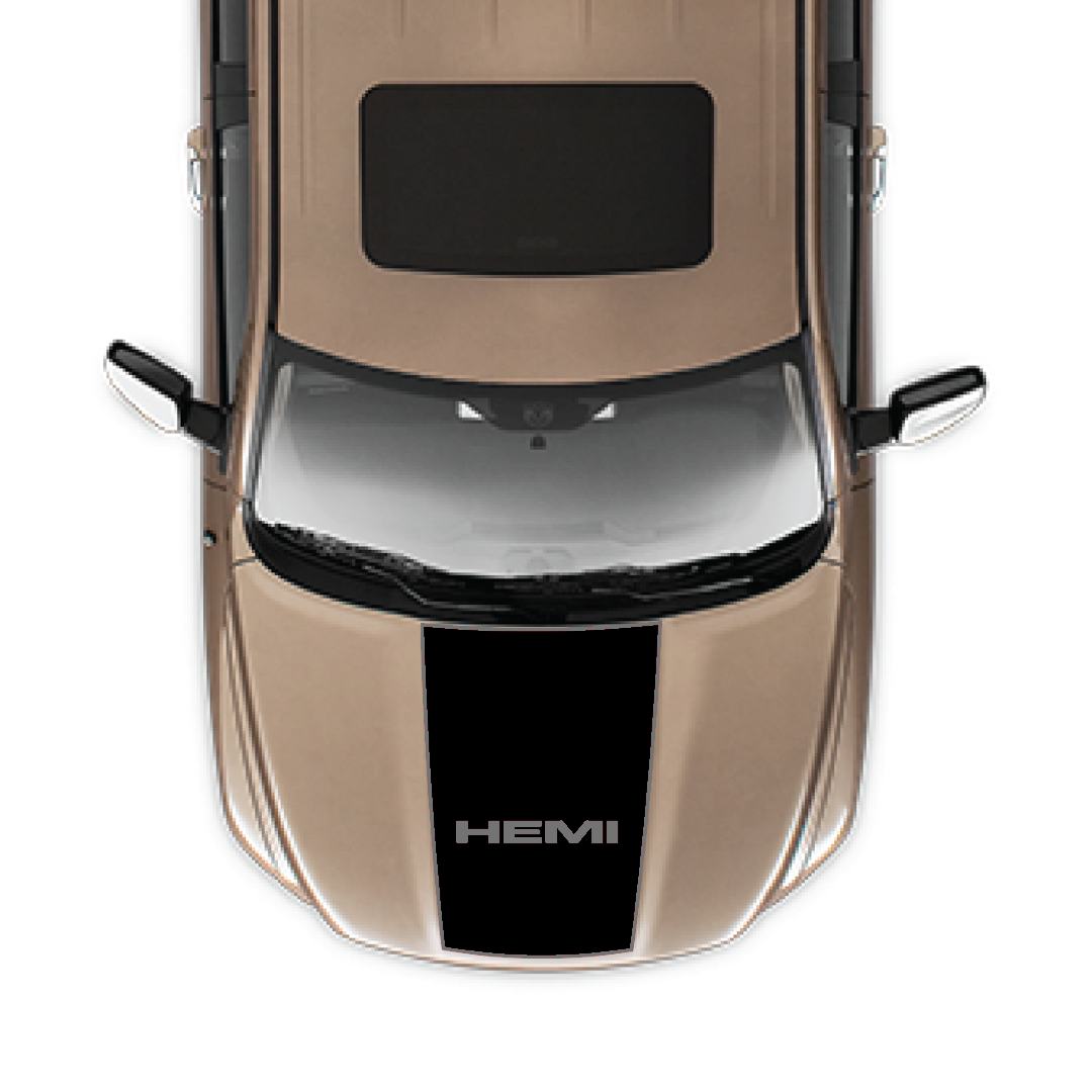 Hood Panel Decal/Sticker - Sports Style Graphic Kit - For Ram 1500 2009-2018 - Premium Vinyl