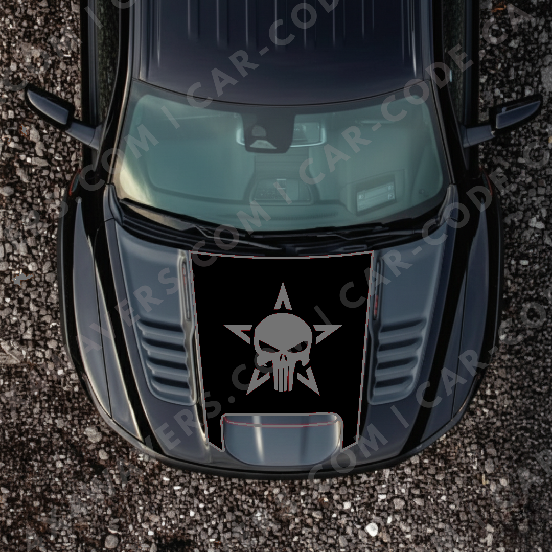 Hood Panel Decal/Sticker - Star Style Graphic Kit - For Ram 1500 2019-2024 TRX - Premium Vinyl
