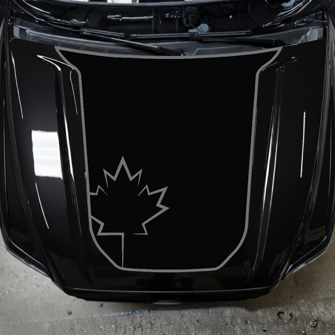 Hood Panel Decal/Sticker - Canada Leaf Graphic Kit - For Toyota Tacoma 2016-2023 - Premium Vinyl