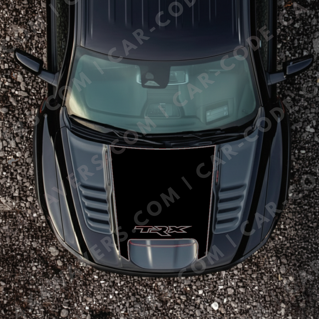 Hood Panel Decal/Sticker - Sports Style Graphic Kit - For Ram 1500 2019-2024 TRX - Premium Vinyl