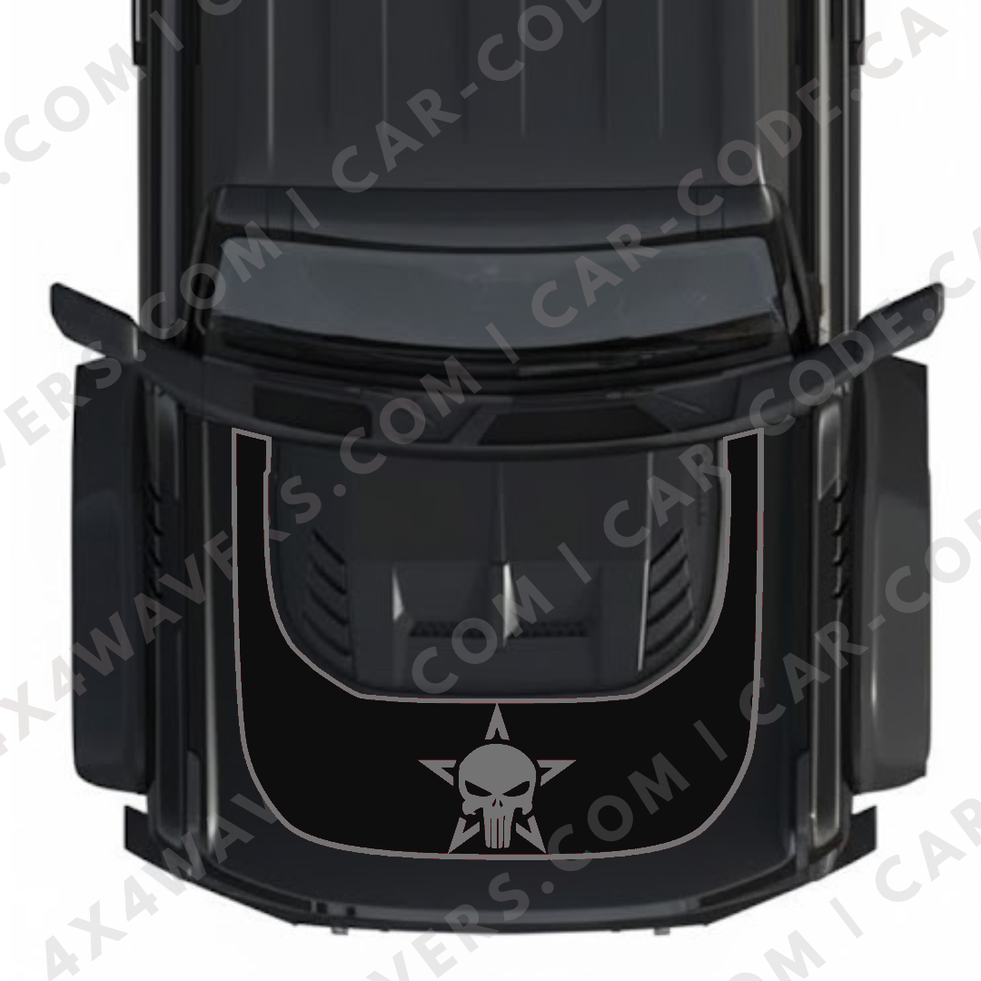 Hood Panel Decal/Sticker - Star Style Graphic Kit - For Ford Bronco Raptor 2021-2024 - Premium Vinyl