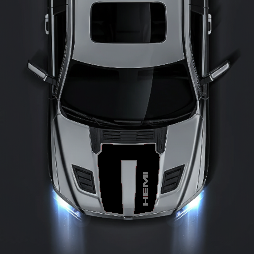 Hood Panel Decal/Sticker - Sports Style Graphic Kit - For Ram 1500 2019-2025 Rebel - Premium Vinyl