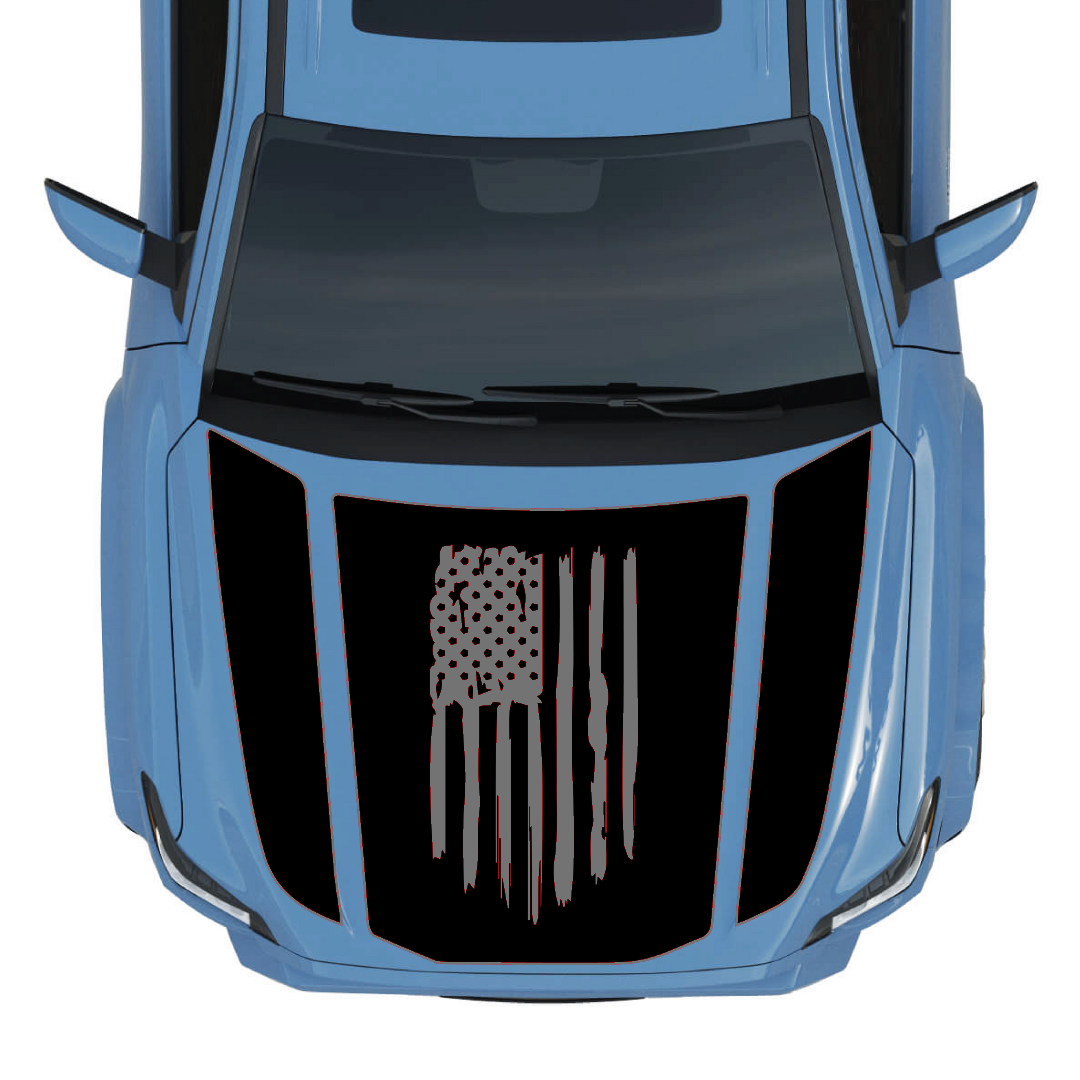 Hood Panel Decal/Sticker - USA Flag Graphic Kit - For Toyota 4Runner 2014-2024 - Premium Vinyl