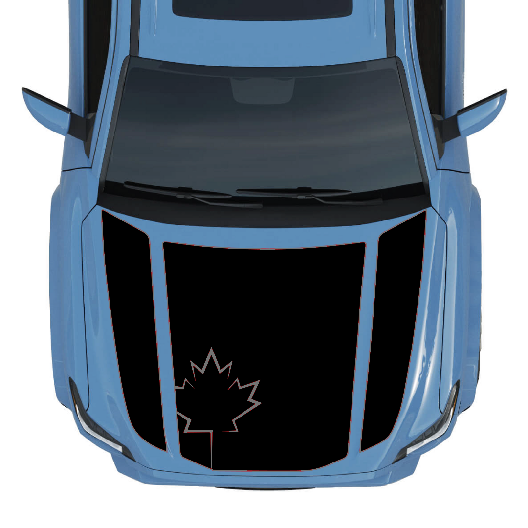Hood Panel Decal/Sticker - Canada Leaf Graphic Kit - For Toyota 4Runner 2014-2024 - Premium Vinyl