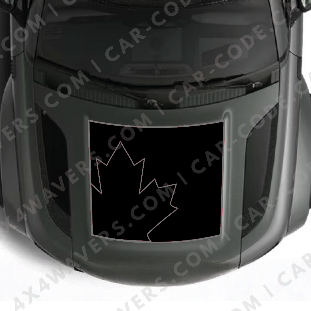 Hood Panel Decal/Sticker - Canada Leaf Graphic Kit - For Land Rover Defender 2020-2024 - Premium Vinyl