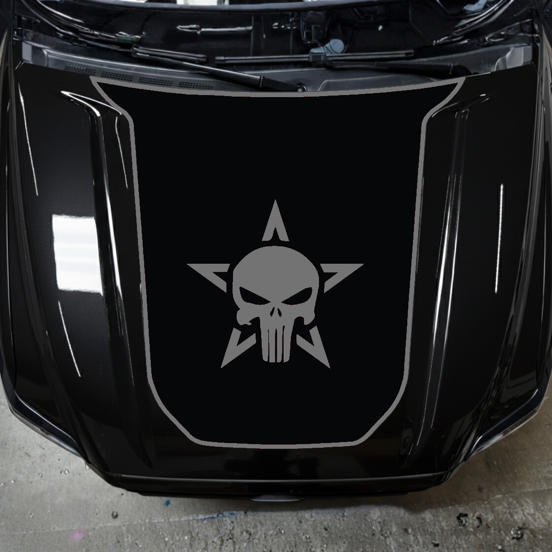 Hood Panel Decal/Sticker - Star Style Graphic Kit - For Toyota Tacoma 2016-2023 - Premium Vinyl