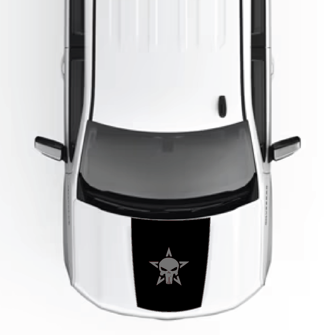 Hood Panel Decal/Sticker - Star Style Graphic Kit - For Chevrolet Silverado 2019-2024 - Premium Vinyl