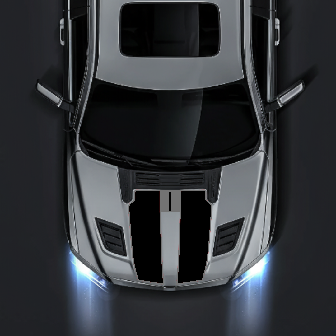 Hood Panel Decal/Sticker - Racing Stripes Graphic Kit - For Ram 1500 2019-2025 Rebel - Premium Vinyl