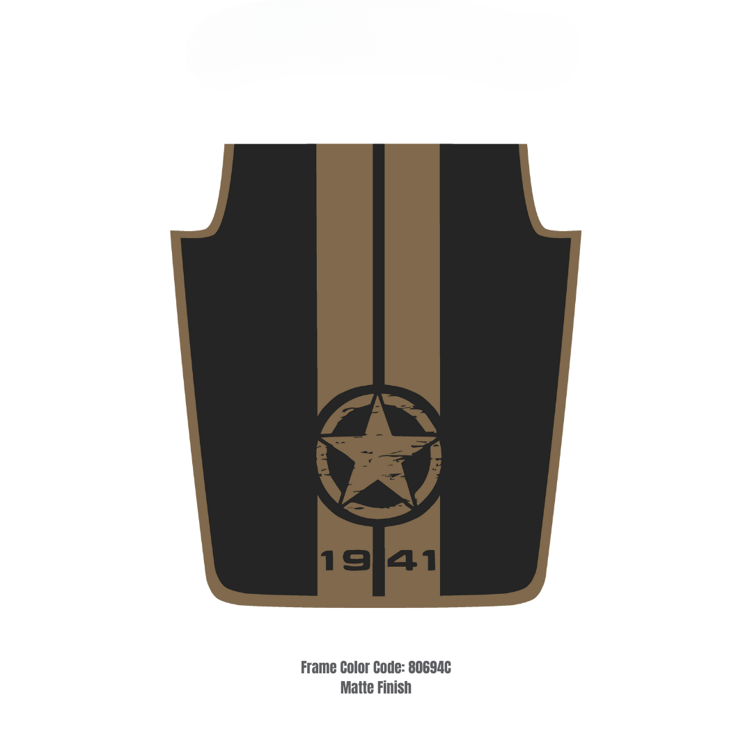 Hood Decal/Sticker - Star 1941 Style Kit – for JK 2007-2018  – Made in Canada