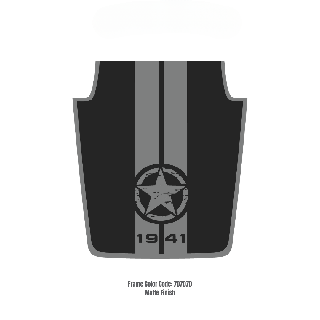 Hood Decal/Sticker - Star 1941 Style Kit – for JK 2007-2018  – Made in Canada