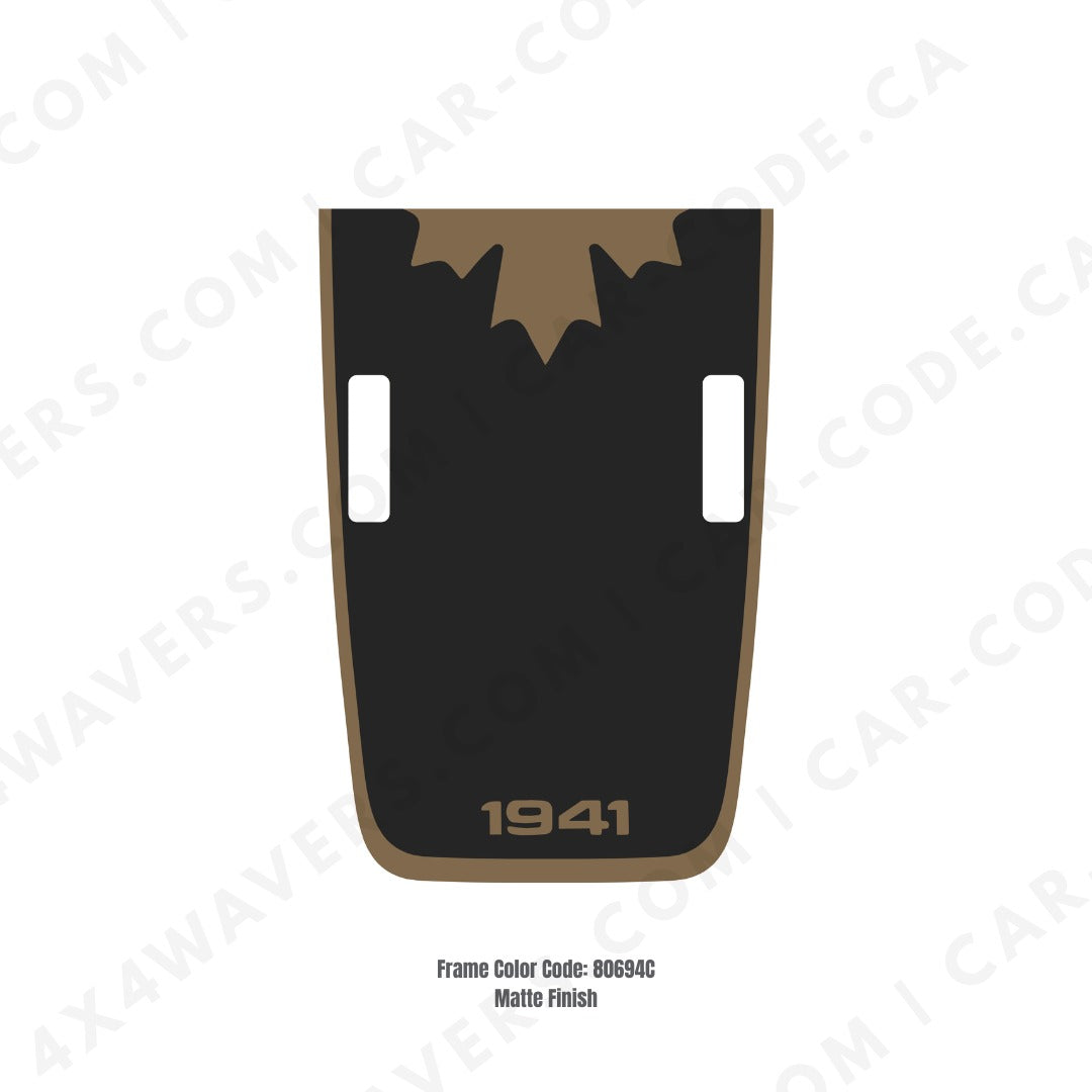 CANADA 1941 Decal Sticker Kit for JL Rubicon Hood – Vinyl Car Decals for Jeep Wrangler Models – Made in Canada - Compatible with JL 2018 - 2025