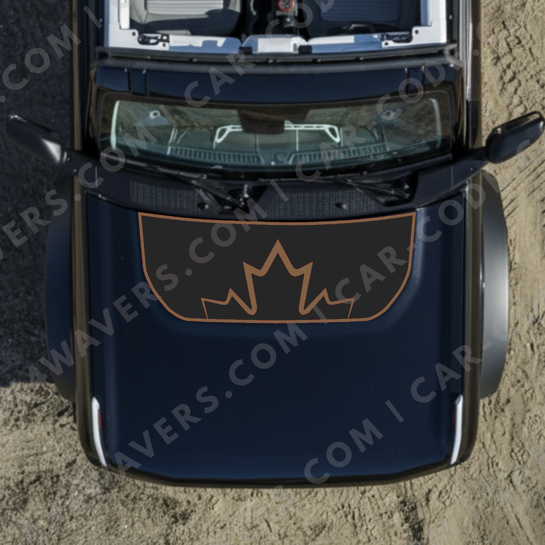 Hood Panel Decal/Sticker - Canada Style Graphic Kit - For Ford Bronco 2021-2024 - Premium Vinyl