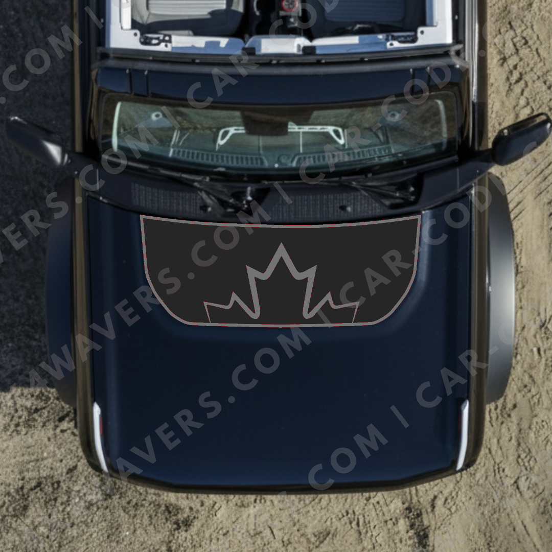 Hood Panel Decal/Sticker - Canada Style Graphic Kit - For Ford Bronco 2021-2024 - Premium Vinyl