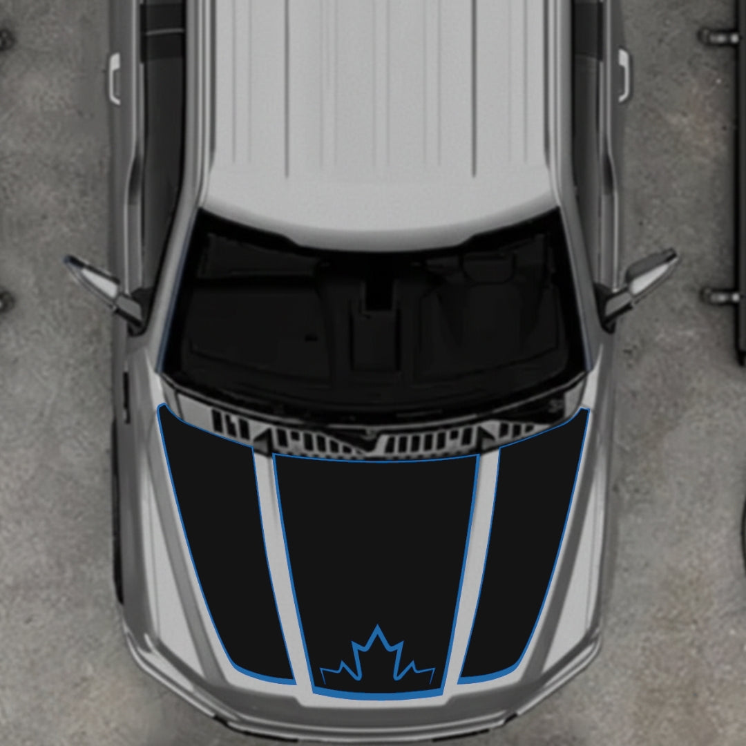 Hood Panel Decal/Sticker - Canada Style 9 Graphic Kit - For Ford F-150 2020-2026 - Premium Vinyl