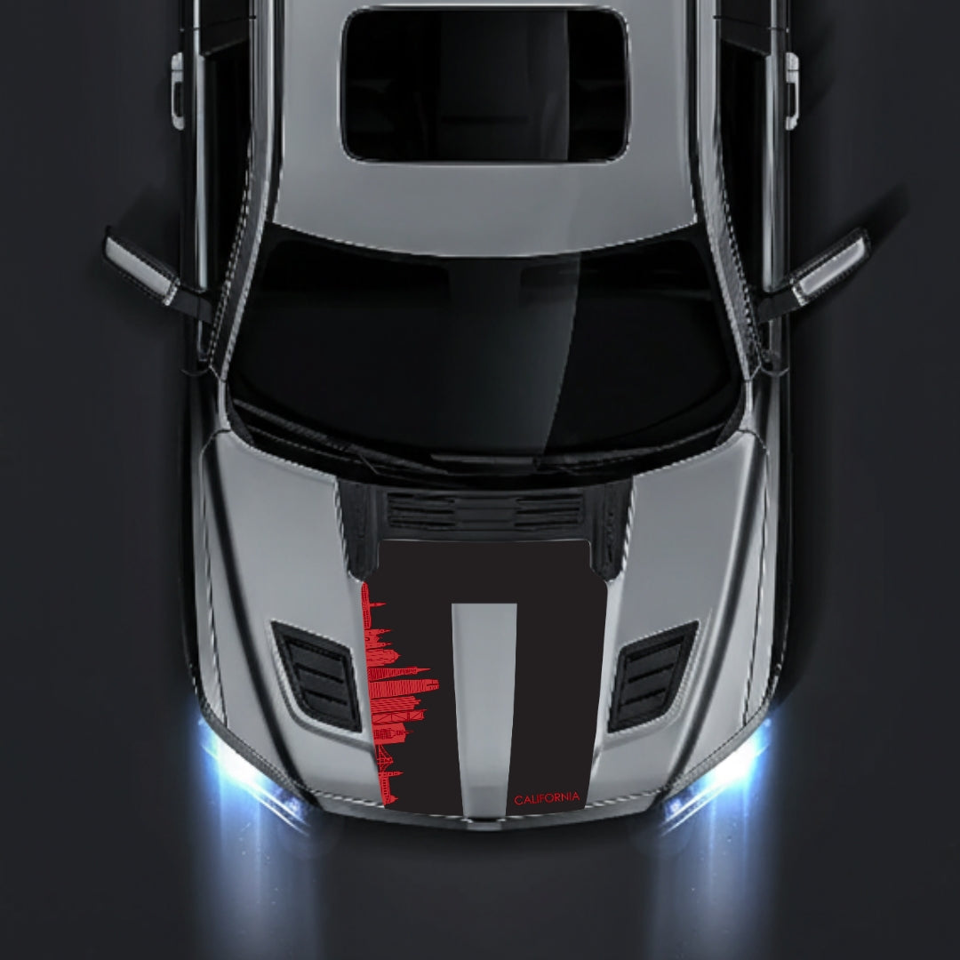 Hood Panel Decal/Sticker - California Skyline Graphic Kit - For Dodge RAM 1500 2019-2025 - Premium Vinyl