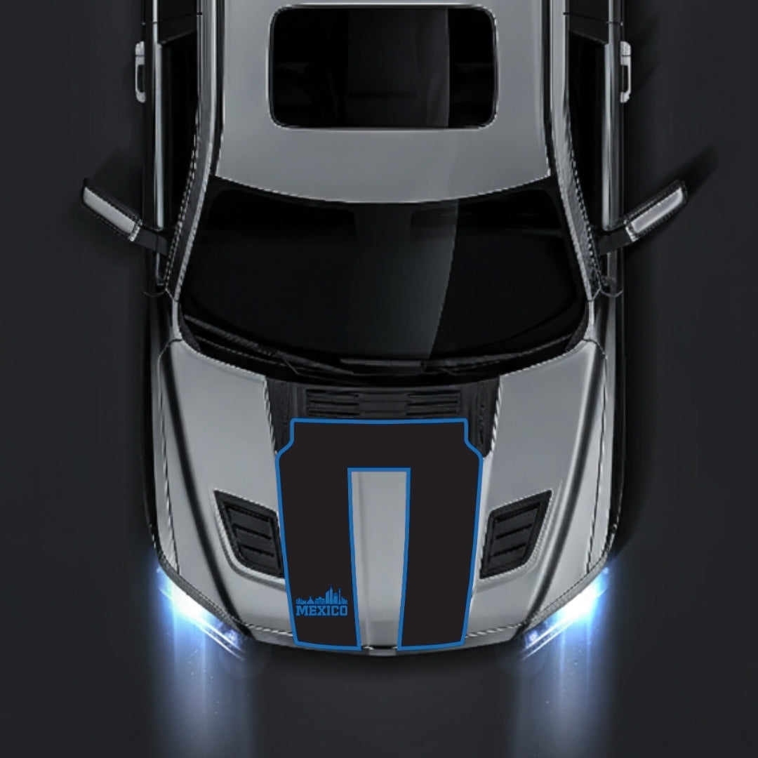 Performance Hood Panel Decal/Sticker - Mexico - Border Graphic Kit - For Dodge RAM 1500 2019-2025 - Premium Vinyl