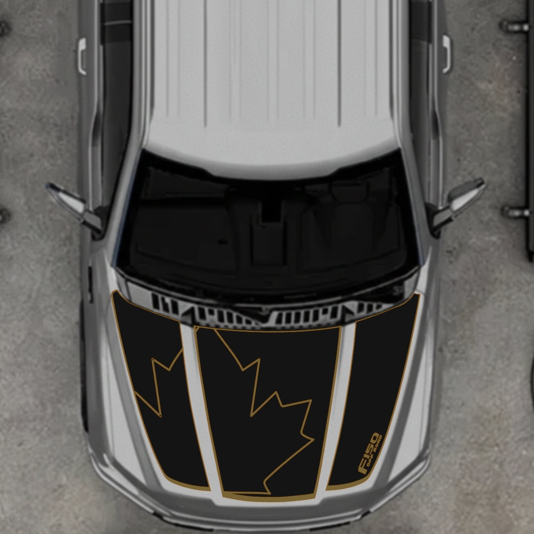 Hood Panel Decal/Sticker - Canada Style 27 Graphic Kit - For Ford F-150 2020-2026 - Premium Vinyl