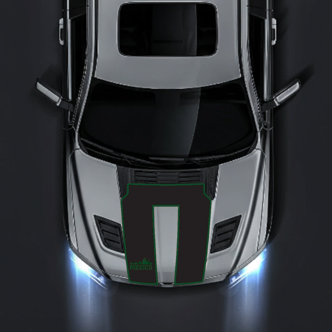 Hood Panel Decal/Sticker - Mexico - Border Graphic Kit - For Dodge RAM 1500 2019-2025 - Premium Vinyl