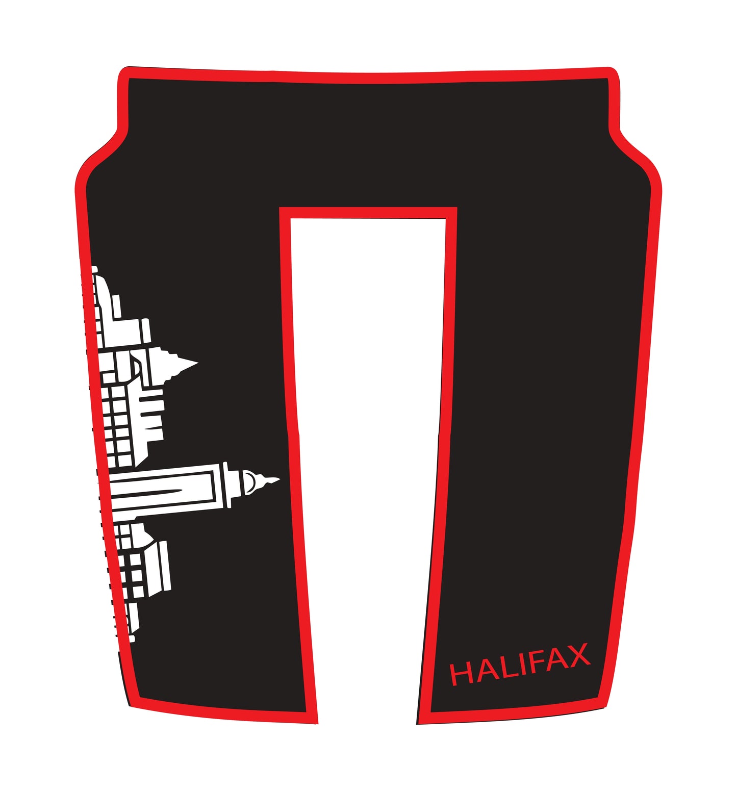 Hood Panel Decal/Sticker - Halifax Skyline - Cut - Border Graphic Kit - For Dodge RAM 1500 2019-2025 - Premium Vinyl