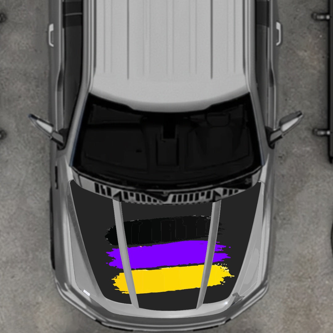 Hood Panel Decal/Sticker - Germany Flag Graphic Kit - For Ford F-150 2020-2026 - Premium Vinyl