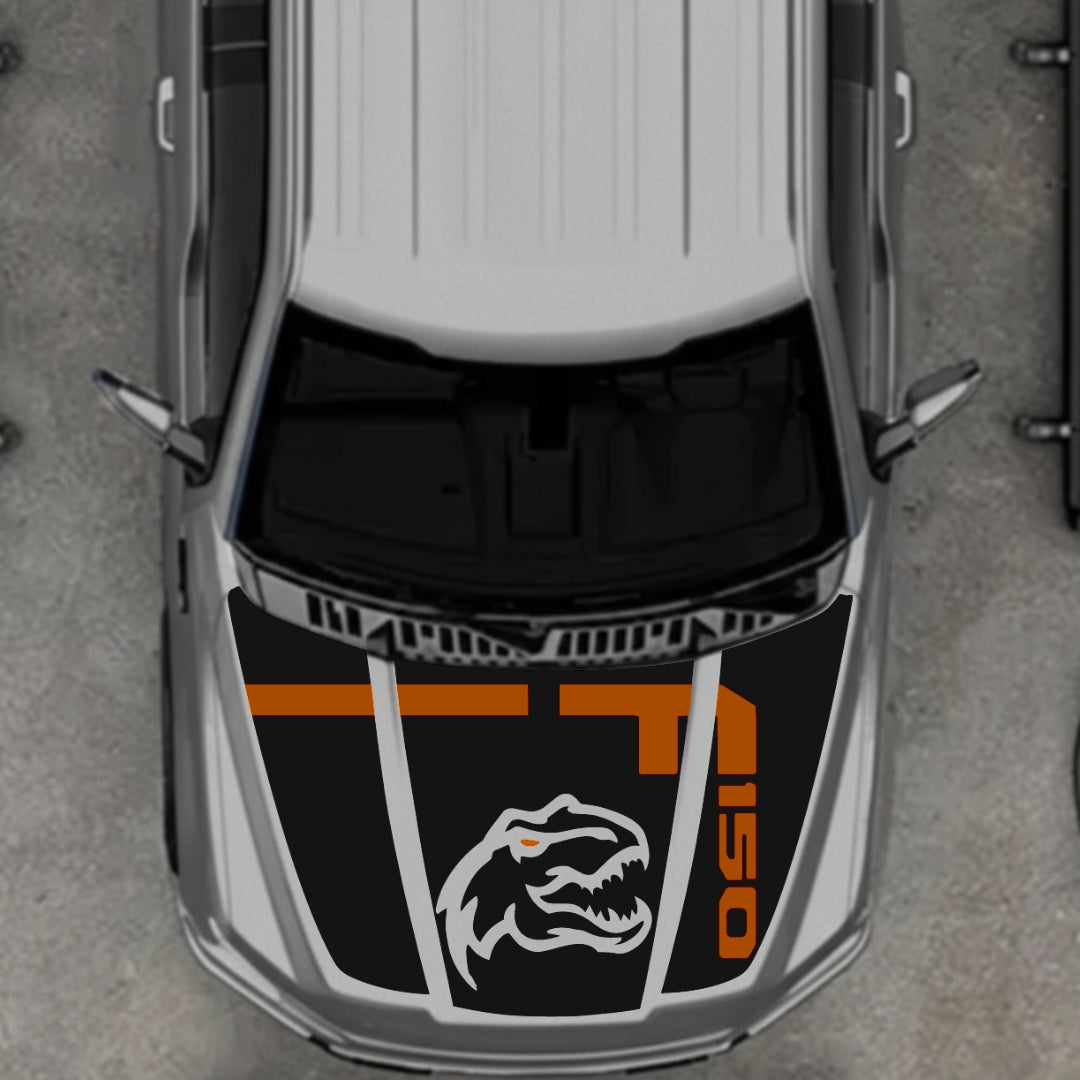 Hood Panel Decal/Sticker - Rex Style 3 Graphic Kit - For Ford F-150 2020-2026 - Premium Vinyl