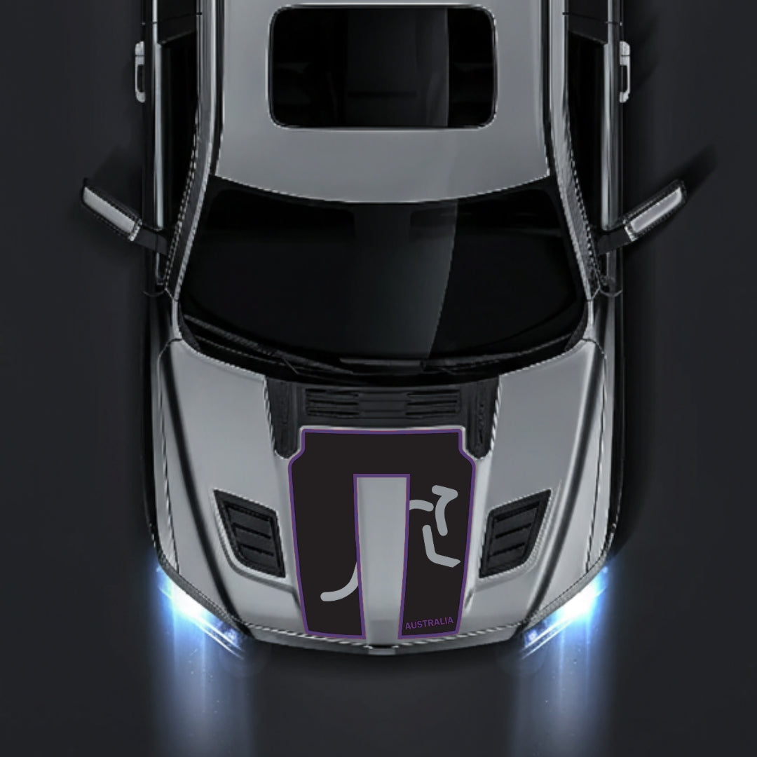 Hood Panel Decal/Sticker - Australia - Cut - Border Graphic Kit - For Dodge RAM 1500 2019-2025 - Premium Vinyl