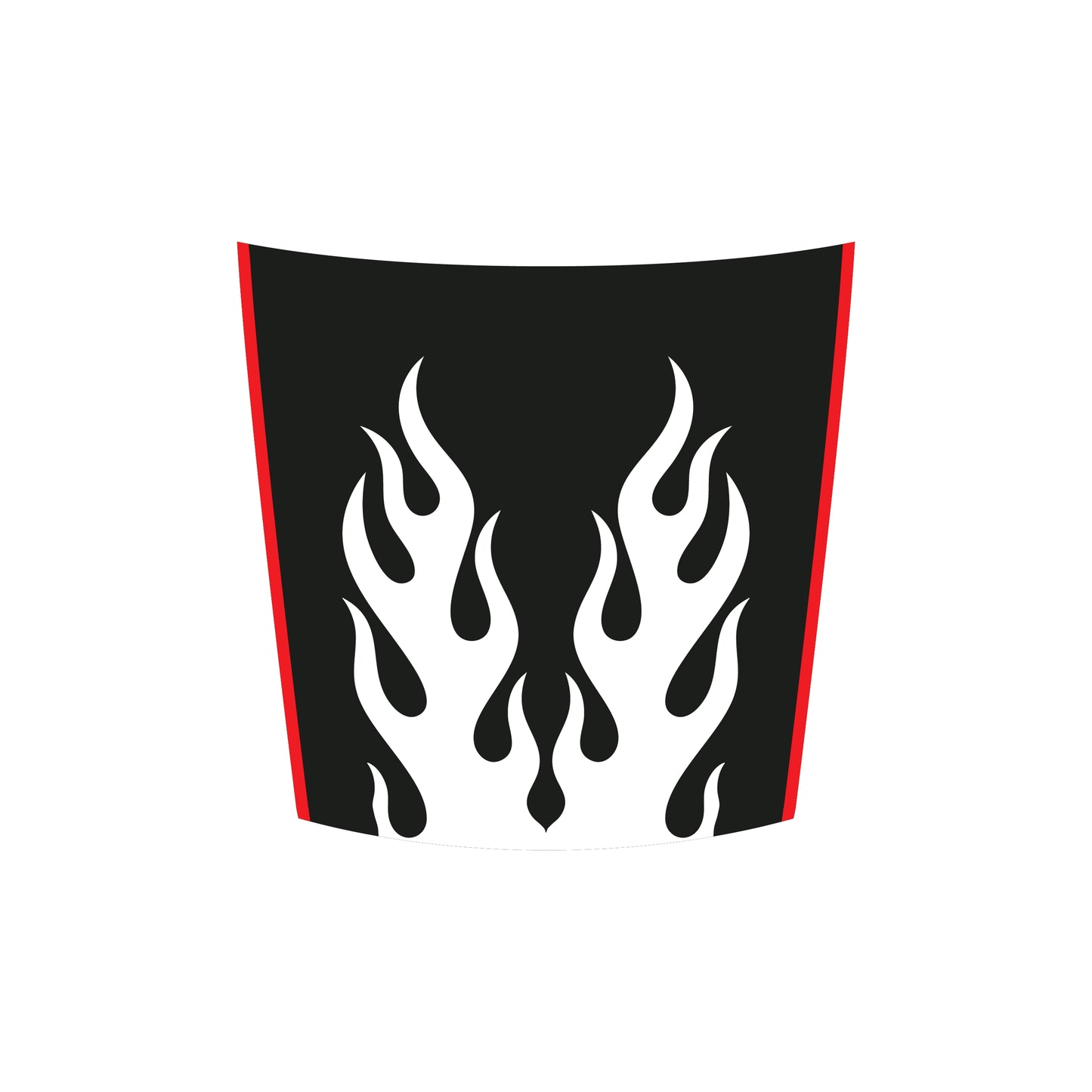 Hood Panel Decal/Sticker - Twin Burning Flames Graphic Decal Graphic Kit - For Ford F-150 2015-2020 - Premium Vinyl