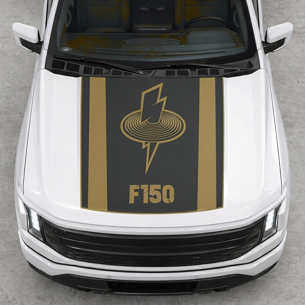 Hood Panel Decal/Sticker - Magnetic Field Graphic Decal Graphic Kit - For FORD F-150 2015-2020 - Premium Vinyl