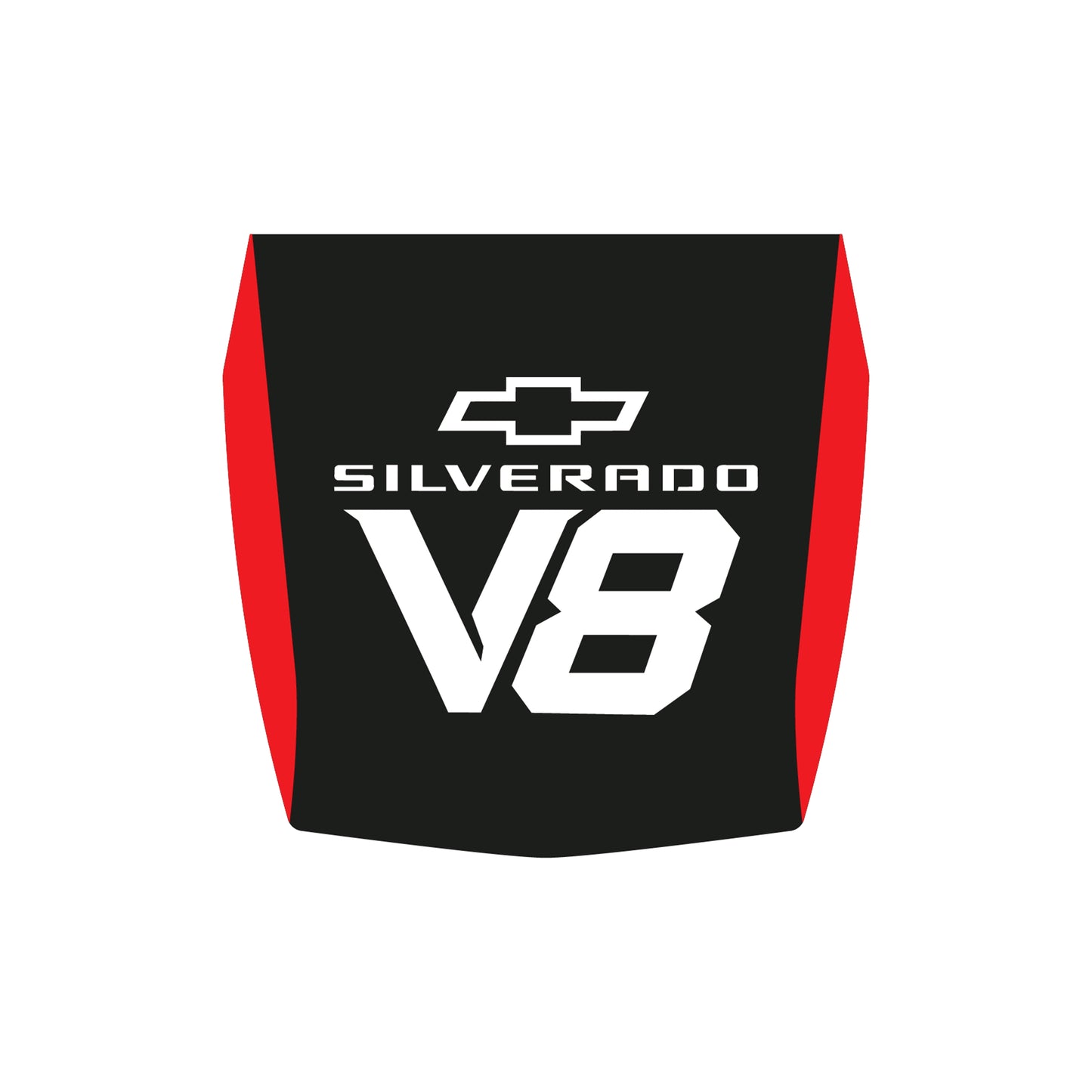 Hood Panel Decal/Sticker - V8 Graphic Decal Graphic Kit - For Chevrolet Silverado 2019-2024 - Premium Vinyl