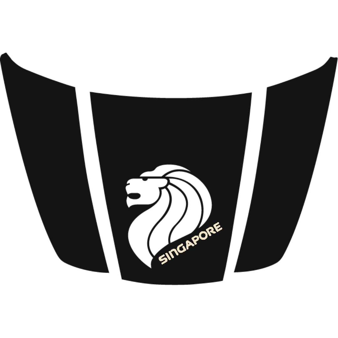 Hood Panel Decal/Sticker - Singapore - Cut Graphic Kit - For Ford F-150 2020-2026 - Premium Vinyl