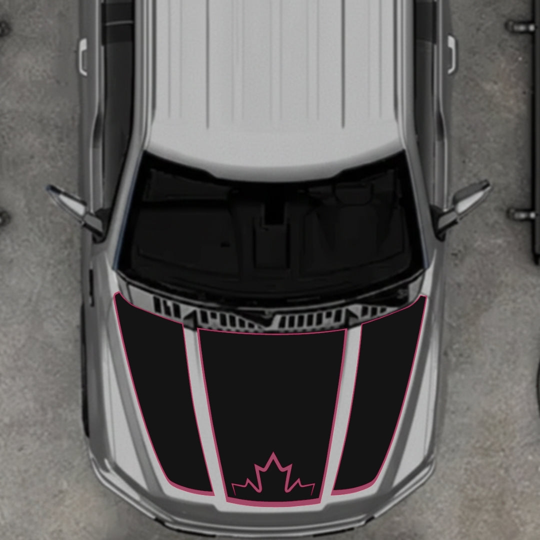 Hood Panel Decal/Sticker - Canada Style 9 Graphic Kit - For Ford F-150 2020-2026 - Premium Vinyl