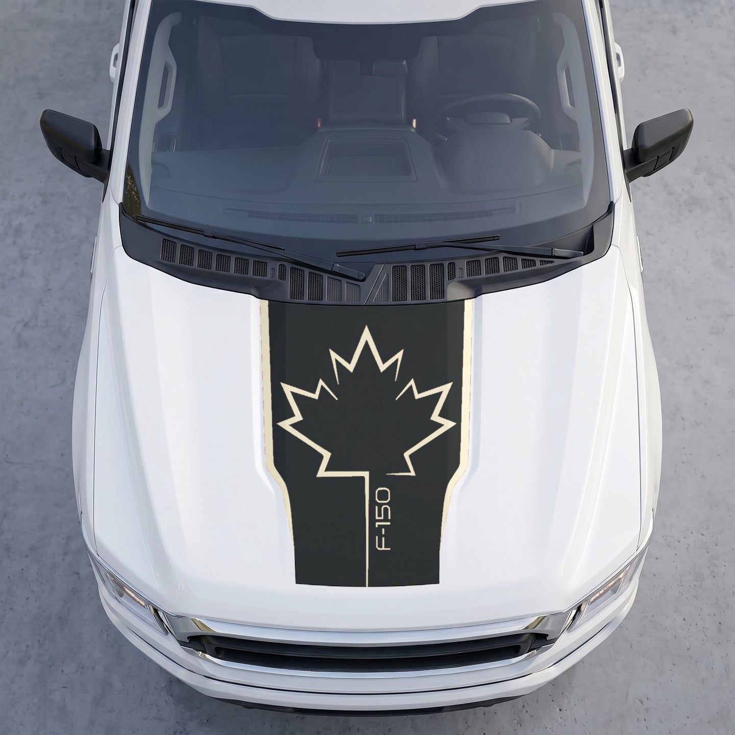 Hood Panel Decal/Sticker - Canadian Maple Leaf Hood Decal – Bold  Line Patriot Graphic Vinyl Sticker Graphic Kit - For Ford F-150 F150 2015-2020 - Premium Vinyl