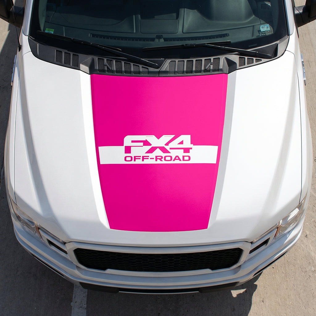 Hood Panel Decal/Sticker - Solid FX4 Graphic Decal Graphic Kit - For Ford F-150 2015-2020 - Premium Vinyl