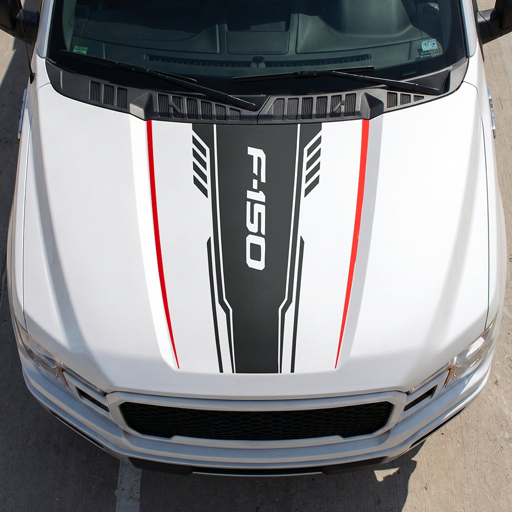 Hood Panel Decal/Sticker - Speed F150 Graphic Decal Graphic Kit - For Ford F-150 2015-2020 - Premium Vinyl