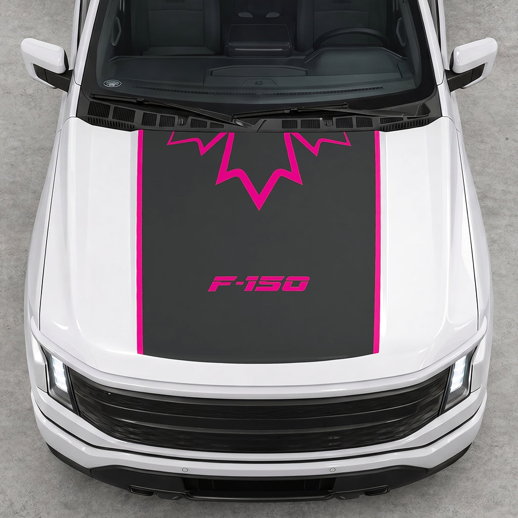 Hood Panel Decal/Sticker - Canada Upper Leaf Graphic Decal Graphic Kit - For Ford F-150 2015-2020 - Premium Vinyl