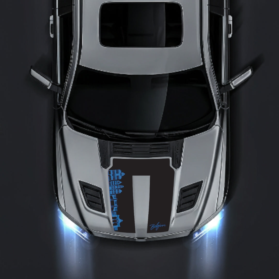 Hood Panel Decal/Sticker - Belgium Skyline Graphic Kit - For Dodge RAM 1500 2019-2025 - Premium Vinyl