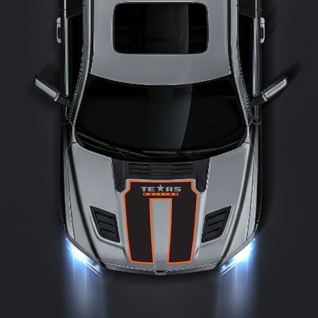 Hood Panel Decal/Sticker - Texas Edition - Cut - Border Graphic Kit - For Dodge RAM 1500 2019-2025 - Premium Vinyl