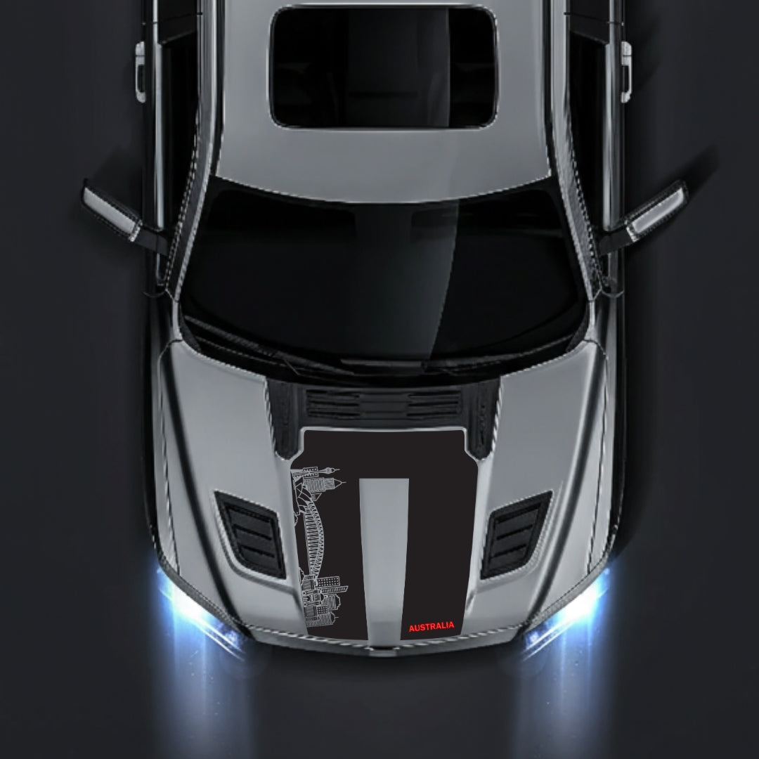 Hood Panel Decal/Sticker - Australia Skyline - Cut Graphic Kit - For Dodge RAM 1500 2019-2025 - Premium Vinyl