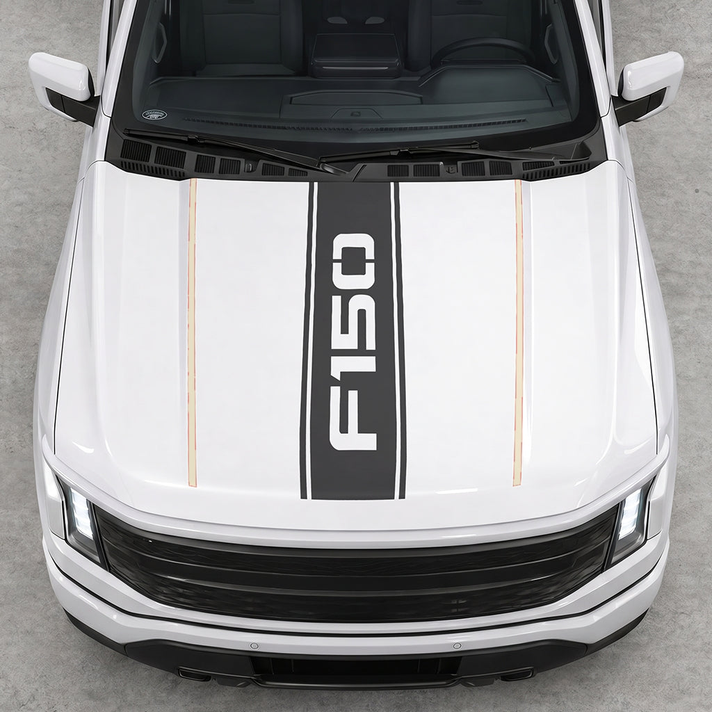 Hood Panel Decal/Sticker - Bold Cut F150 Graphic Decal Graphic Kit - For Ford F-150 2015-2020 - Premium Vinyl