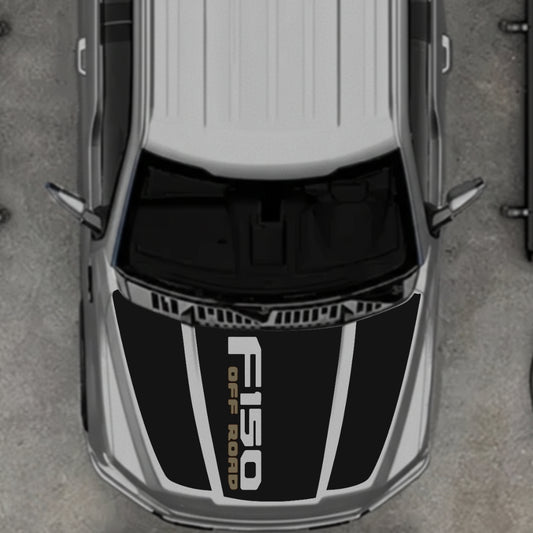 Hood Panel Decal/Sticker - Style 10 Graphic Kit - For Ford F-150 2020-2026 - Premium Vinyl