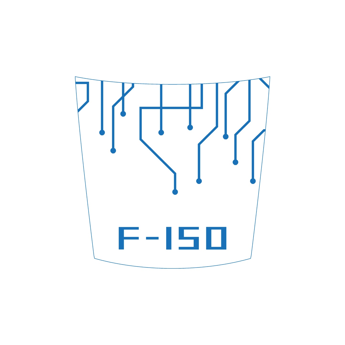 Hood Panel Decal/Sticker - Cut F150 Electric Circuit Graphic Decal Graphic Kit - For FORD F-150 2015-2020 - Premium Vinyl