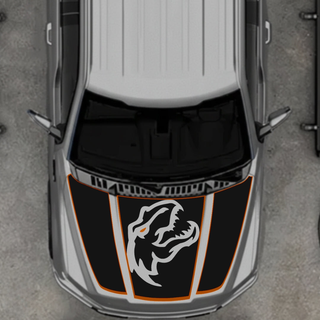 Hood Panel Decal/Sticker - Rex Style 4 Graphic Kit - For Ford F-150 2020-2026 - Premium Vinyl